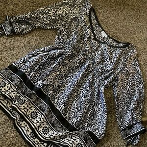 Black/White Maternity Blouse